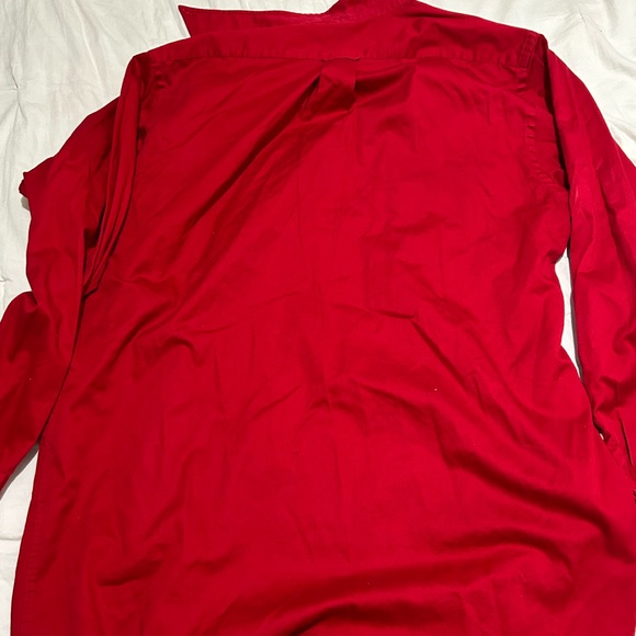 IZOD MEN'S SHIRT 15 1/2(32-33) RED REGULAR FIT WRINKLE FREE QUICK DRY TWILL - Picture 6 of 6